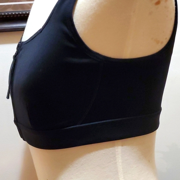 Fabletics Front Zip High Impact Sports Bra Black Sz M - Picture 7 of 8